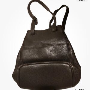 Coach Vintage Bucket Bag Drawstring Dark Brown Pebble Leather I 4923 EXC